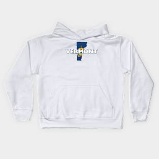 Vermont Colored State Kids Hoodie